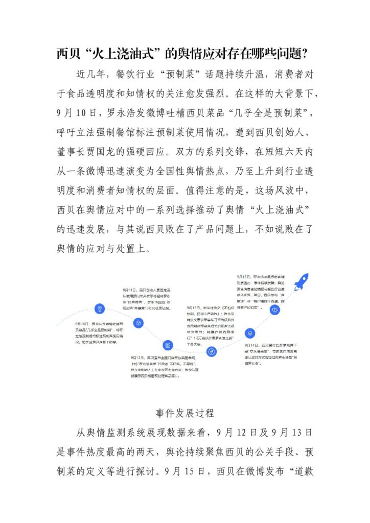 西贝“火上浇油式”的舆情应对存在哪些问题?