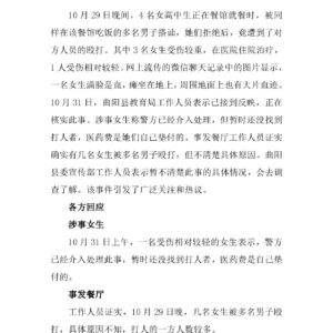 4名女高中生拒绝搭讪遭多名男子围殴,再次掀起舆论风波