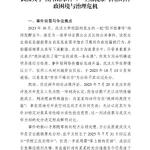 武汉大学“图书馆事件”：“上级批准”折射的行政困境与治理危机