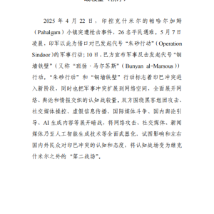 一场没有输家的战争:印巴冲突“双赢”背后的认知战较量(前序)
