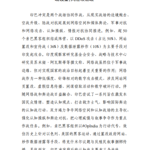 一场没有输家的战争:印巴冲突“双赢”背后的认知战较量 网络攻击战